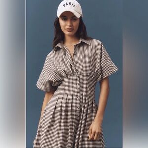 Anthropologie Exquise The Tobie Studded Shirtdress Small